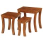 vidaXL 3-tlg. Satztisch-Set Massivholz Akazie 50x35x50 cm Braun vidaXL 3-tlg. Satztisch-Set Massivholz Akazie 50x35x50 cm Braun