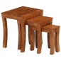 vidaXL 3-tlg. Satztisch-Set Massivholz Akazie 50x35x50 cm Braun vidaXL 3-tlg. Satztisch-Set Massivholz Akazie 50x35x50 cm Braun