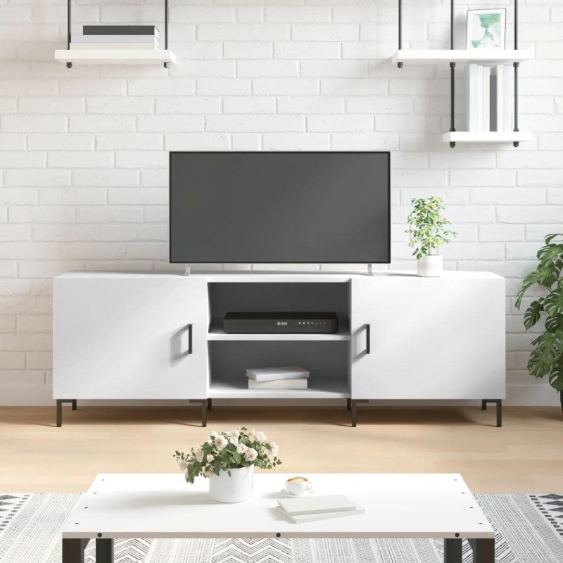 vidaXL TV-Schrank Weiß 150x30x50 cm Holzwerkstoff vidaXL TV-Schrank Weiß 150x30x50 cm Holzwerkstoff