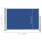 vidaXL Ausziehbare Seitenmarkise 60×300 cm Blau vidaXL Ausziehbare Seitenmarkise 60×300 cm Blau