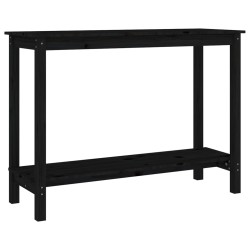 vidaXL Konsolentisch Schwarz 110x40x80 cm Massivholz Kiefer