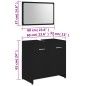 vidaXL Badmöbel-Set Schwarz Holzwerkstoff vidaXL Badmöbel-Set Schwarz Holzwerkstoff