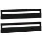 vidaXL Wand-Schuhregale 2 Stk. Schwarz 110x9x23 cm Massivholz Kiefer vidaXL Wand-Schuhregale 2 Stk. Schwarz 110x9x23 cm Massivholz Kiefer