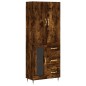Highboard Räuchereiche 69,5x34x180 cm Holzwerkstoff Highboard Räuchereiche 69,5x34x180 cm Holzwerkstoff