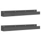 vidaXL Wandregale 2 Stk. Grau 80x12x9 cm Massivholz Kiefer vidaXL Wandregale 2 Stk. Grau 80x12x9 cm Massivholz Kiefer