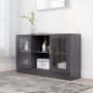 vidaXL Vitrinenschrank Hochglanz-Grau 120x30,5x70 cm Holzwerkstoff vidaXL Vitrinenschrank Hochglanz-Grau 120x30,5x70 cm Holzwerkstoff