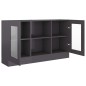 vidaXL Vitrinenschrank Hochglanz-Grau 120x30,5x70 cm Holzwerkstoff vidaXL Vitrinenschrank Hochglanz-Grau 120x30,5x70 cm Holzwerkstoff