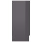 vidaXL Vitrinenschrank Hochglanz-Grau 120x30,5x70 cm Holzwerkstoff vidaXL Vitrinenschrank Hochglanz-Grau 120x30,5x70 cm Holzwerkstoff