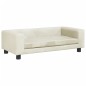 Hundebett mit Verlängerung Creme 100x50x30 cm Samt Hundebett mit Verlängerung Creme 100x50x30 cm Samt