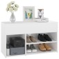 vidaXL Schuhbank Hochglanz-Weiß 80x30x45 cm Holzwerkstoff vidaXL Schuhbank Hochglanz-Weiß 80x30x45 cm Holzwerkstoff