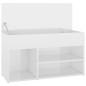 vidaXL Schuhbank Hochglanz-Weiß 80x30x45 cm Holzwerkstoff vidaXL Schuhbank Hochglanz-Weiß 80x30x45 cm Holzwerkstoff