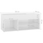 vidaXL Schuhbank Hochglanz-Weiß 80x30x45 cm Holzwerkstoff vidaXL Schuhbank Hochglanz-Weiß 80x30x45 cm Holzwerkstoff