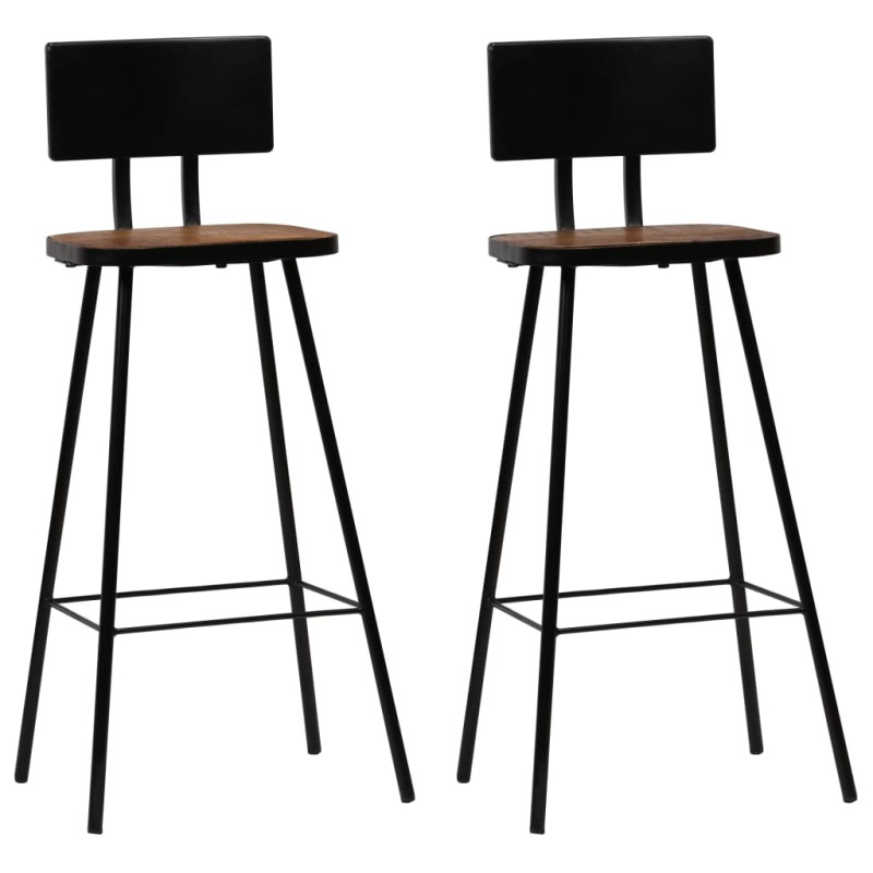 vidaXL Barhocker 2 Stk. Massives Altholz vidaXL Barhocker 2 Stk. Massives Altholz