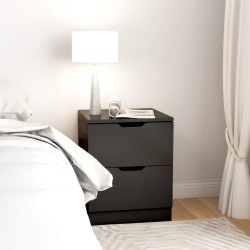 vidaXL Nachttisch Schwarz 40x40x50 cm Spanplatte