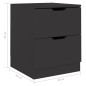 vidaXL Nachttisch Schwarz 40x40x50 cm Spanplatte vidaXL Nachttisch Schwarz 40x40x50 cm Spanplatte