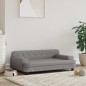 Hundebett Grau 90x53x30 cm Kunstleder Hundebett Grau 90x53x30 cm Kunstleder