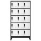vidaXL Schließfachschrank Anthrazit und Weiß 90x40x180 cm Stahl vidaXL Schließfachschrank Anthrazit und Weiß 90x40x180 cm Stahl