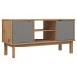 vidaXL TV-Schrank OTTA Braun&Grau 113,5x43x57 cm Massivholz Kiefer vidaXL TV-Schrank OTTA Braun&Grau 113,5x43x57 cm Massivholz Kiefer