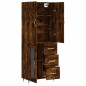 Highboard Räuchereiche 69,5x34x180 cm Holzwerkstoff Highboard Räuchereiche 69,5x34x180 cm Holzwerkstoff