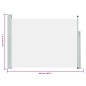 vidaXL Seitenmarkise Ausziehbar 117x500 cm Creme vidaXL Seitenmarkise Ausziehbar 117x500 cm Creme