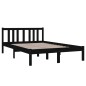 vidaXL Massivholzbett Schwarz 120x190 cm vidaXL Massivholzbett Schwarz 120x190 cm