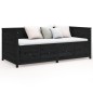 vidaXL Tagesbett Schwarz 100x200 cm Massivholz Kiefer vidaXL Tagesbett Schwarz 100x200 cm Massivholz Kiefer