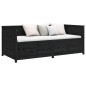 vidaXL Tagesbett Schwarz 100x200 cm Massivholz Kiefer vidaXL Tagesbett Schwarz 100x200 cm Massivholz Kiefer