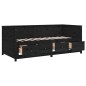 vidaXL Tagesbett Schwarz 100x200 cm Massivholz Kiefer vidaXL Tagesbett Schwarz 100x200 cm Massivholz Kiefer
