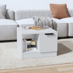 vidaXL Couchtisch Hochglanz-Weiß 50x50x36 cm Holzwerkstoff