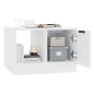 vidaXL Couchtisch Hochglanz-Weiß 50x50x36 cm Holzwerkstoff