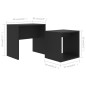 vidaXL Couchtisch-Set Schwarz 48x30x45 cm Holzwerkstoff vidaXL Couchtisch-Set Schwarz 48x30x45 cm Holzwerkstoff
