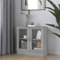 vidaXL Vitrinenschrank Grau Sonoma 82,5x30,5x80 cm Holzwerkstoff vidaXL Vitrinenschrank Grau Sonoma 82,5x30,5x80 cm Holzwerkstoff