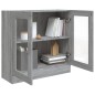 vidaXL Vitrinenschrank Grau Sonoma 82,5x30,5x80 cm Holzwerkstoff vidaXL Vitrinenschrank Grau Sonoma 82,5x30,5x80 cm Holzwerkstoff