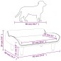 Hundebett Taupe 70x40x24 cm Stoff Hundebett Taupe 70x40x24 cm Stoff