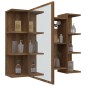 vidaXL Bad-Spiegelschrank Braun Eiche-Optik 80x20,5x64cm Holzwerkstoff vidaXL Bad-Spiegelschrank Braun Eiche-Optik 80x20,5x64cm Holzwerkstoff