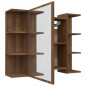 vidaXL Bad-Spiegelschrank Braun Eiche-Optik 80x20,5x64cm Holzwerkstoff vidaXL Bad-Spiegelschrank Braun Eiche-Optik 80x20,5x64cm Holzwerkstoff