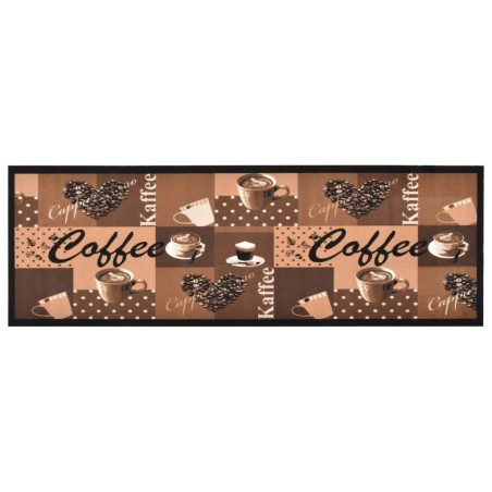 vidaXL Küchenbodenmatte Waschbar Kaffee Braun 45x150 cm