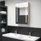 vidaXL LED-Bad-Spiegelschrank Weiß und Eichen-Optik 50x13x70 cm vidaXL LED-Bad-Spiegelschrank Weiß und Eichen-Optik 50x13x70 cm