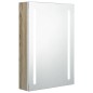 vidaXL LED-Bad-Spiegelschrank Weiß und Eichen-Optik 50x13x70 cm vidaXL LED-Bad-Spiegelschrank Weiß und Eichen-Optik 50x13x70 cm