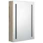 vidaXL LED-Bad-Spiegelschrank Weiß und Eichen-Optik 50x13x70 cm vidaXL LED-Bad-Spiegelschrank Weiß und Eichen-Optik 50x13x70 cm