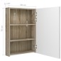 vidaXL LED-Bad-Spiegelschrank Weiß und Eichen-Optik 50x13x70 cm vidaXL LED-Bad-Spiegelschrank Weiß und Eichen-Optik 50x13x70 cm