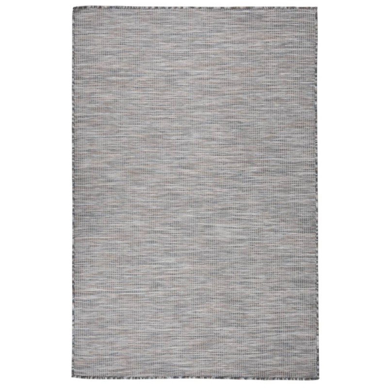 vidaXL Outdoor-Teppich Flachgewebe 120x170 cm Braun und Blau vidaXL Outdoor-Teppich Flachgewebe 120x170 cm Braun und Blau