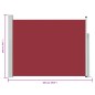 vidaXL Seitenmarkise Ausziehbar 140x500 cm Rot vidaXL Seitenmarkise Ausziehbar 140x500 cm Rot