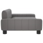 Hundebett Grau 90x53x30 cm Kunstleder Hundebett Grau 90x53x30 cm Kunstleder