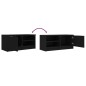 vidaXL TV-Schrank Schwarz 80x35x36,5 cm Holzwerkstoff vidaXL TV-Schrank Schwarz 80x35x36,5 cm Holzwerkstoff