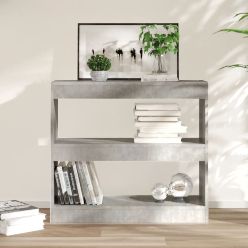 vidaXL Bücherregal/Raumteiler Betongrau 80x30x72 cm vidaXL Bücherregal/Raumteiler Betongrau 80x30x72 cm