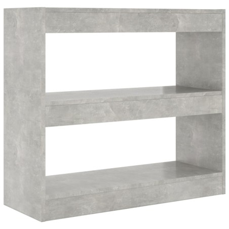 vidaXL Bücherregal/Raumteiler Betongrau 80x30x72 cm