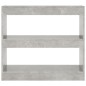 vidaXL Bücherregal/Raumteiler Betongrau 80x30x72 cm vidaXL Bücherregal/Raumteiler Betongrau 80x30x72 cm