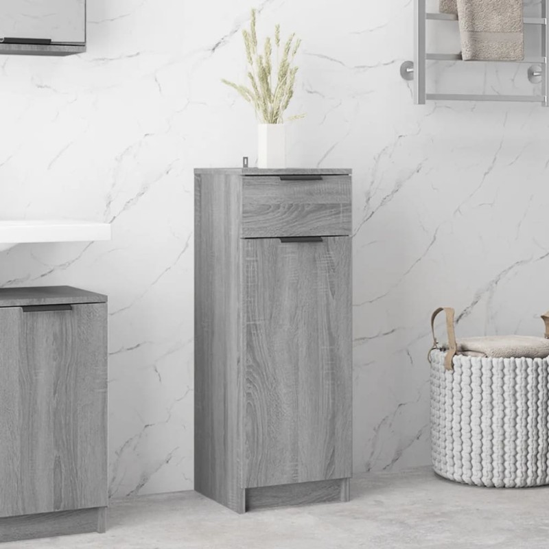 vidaXL Badschrank Grau Sonoma 32x34x90 cm Holzwerkstoff vidaXL Badschrank Grau Sonoma 32x34x90 cm Holzwerkstoff