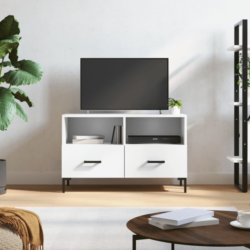 vidaXL TV-Schrank Weiß 80x36x50 cm Holzwerkstoff vidaXL TV-Schrank Weiß 80x36x50 cm Holzwerkstoff